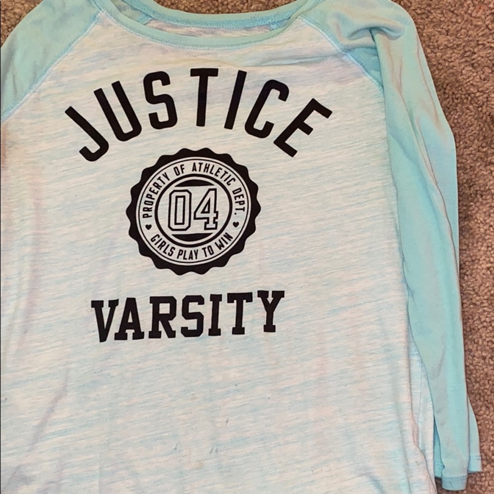 Justice light blue t shirt!